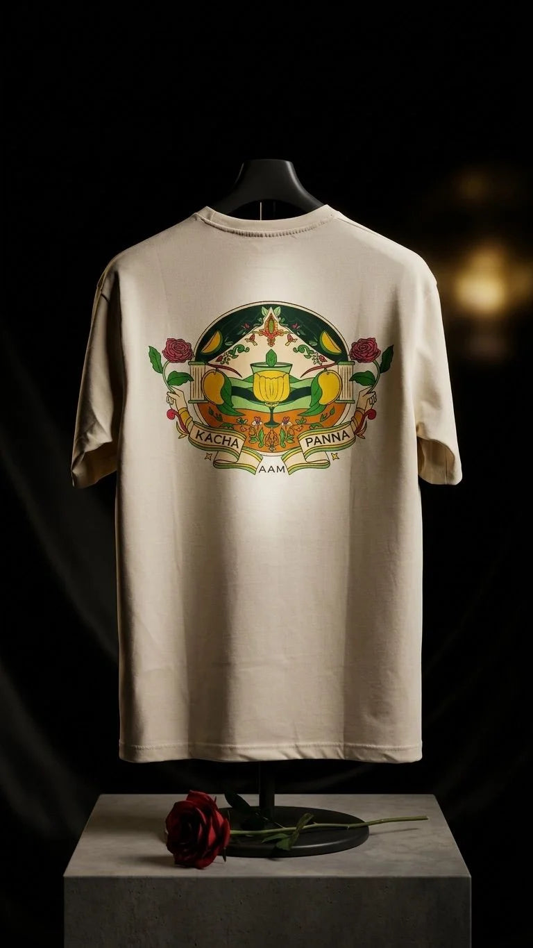IndiThrob Aam Panna oversized T-shirt front graphic detail