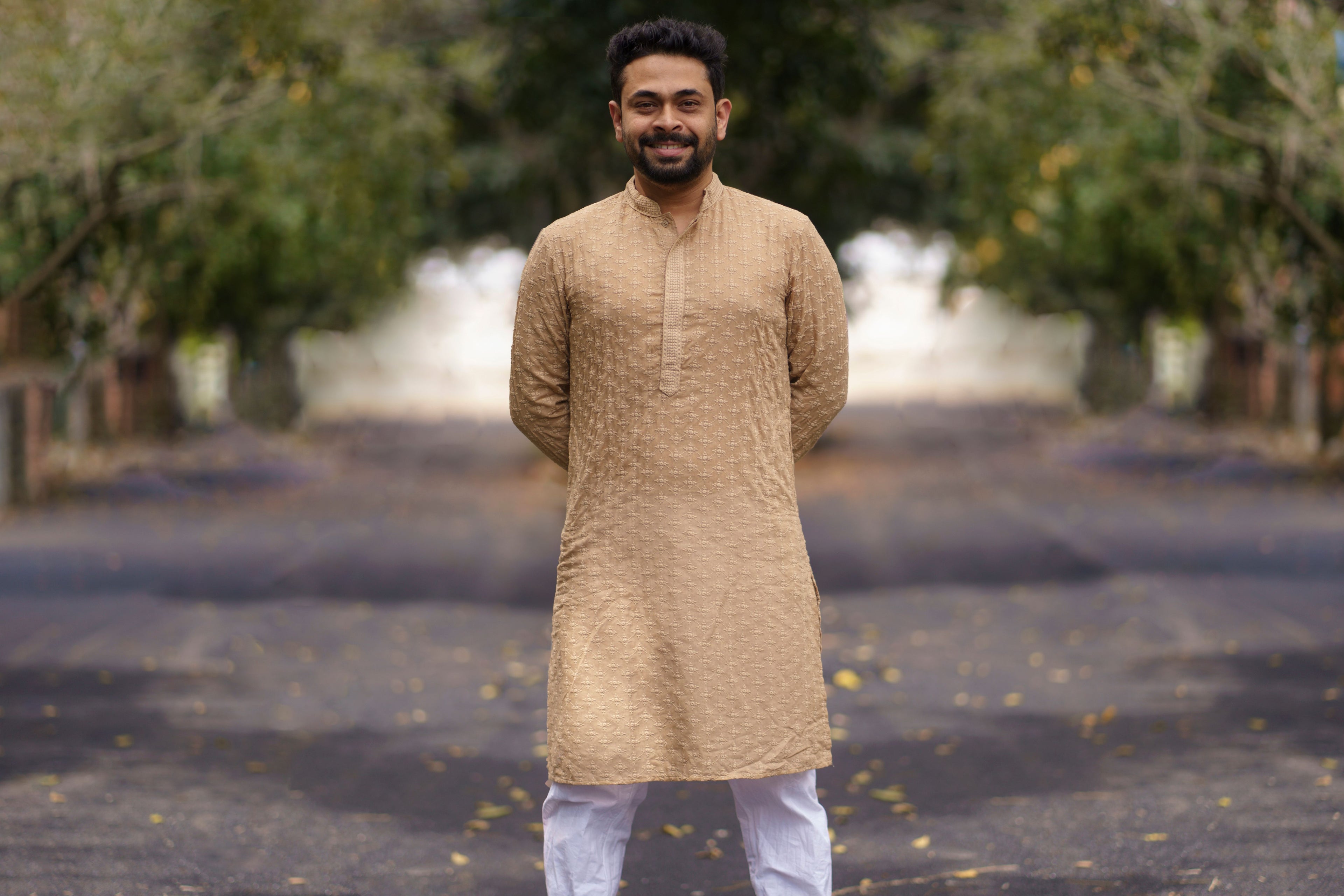 Demo cream kurta