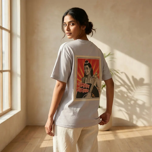 IndiThrob Divine Narad Muni oversized T-shirt back view